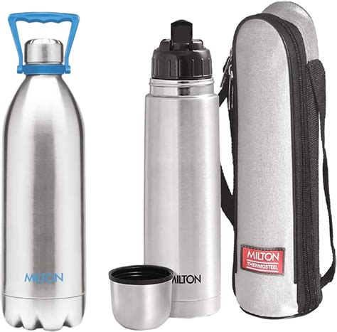 Milton Duo 2000 Thermosteel Hot and Cold Water Bottle with Handle, 1 ...