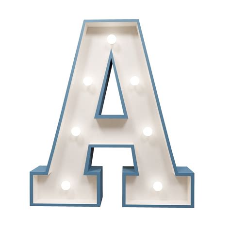 3D Marquee Letter A Glow Sign - TurboSquid 1974885