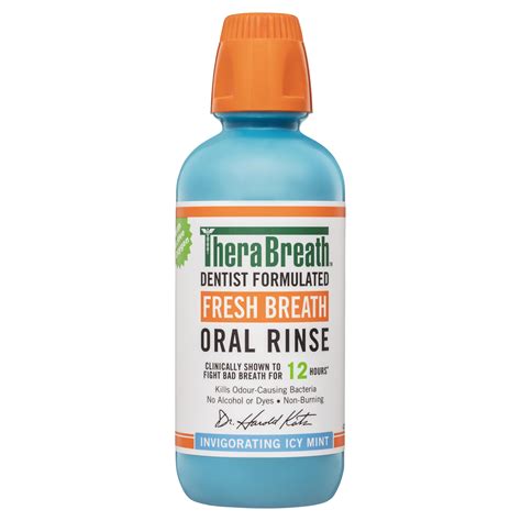 TheraBreath Oral Rinse Mouthwash - Fights Bad Breath - Dentist Formulated - Alcohol-free - Oral ...