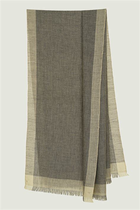 Handwoven Cashmere Checks Stole | Kashmir Loom