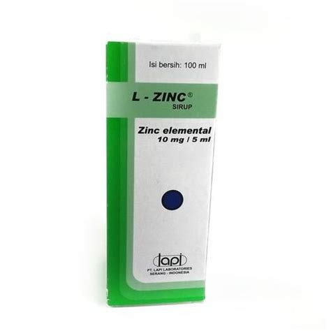 Jual L ZINC SYRUP 100 ML terapi untuk diare anak dan bayi - Kab ...