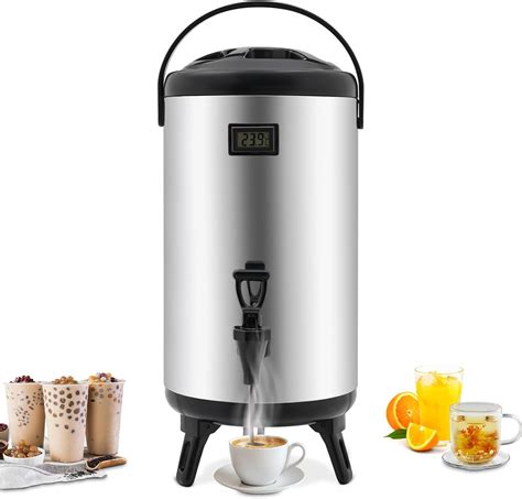 Insulated Beverage Dispenser, 12L/ 3.17Gal Thermal Hot and Cold ...