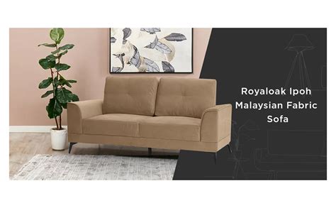 Royaloak Ipoh Malaysian Fabric Three Seater Sofa| Fabric | Tufting ...
