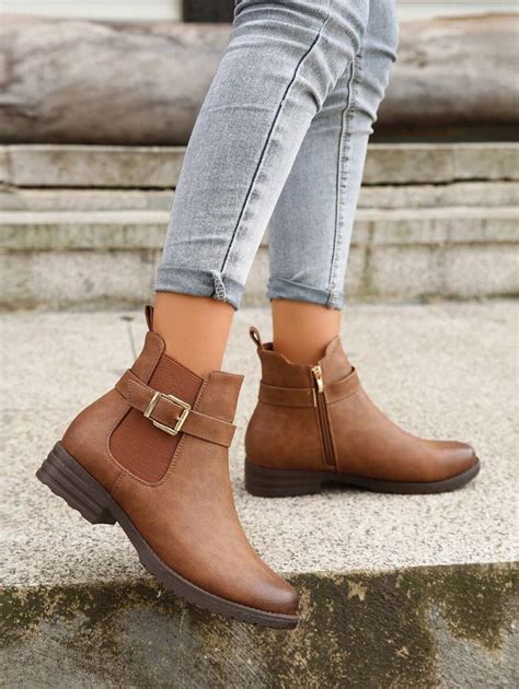 Wear With Skirt,Women's Thick Heel Platform Ankle Boots, Autumn/Winter ...