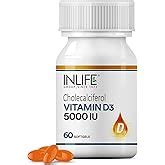 INLIFE Vitamin D3 5000 IU Cholecalciferol with Extra virgin Coconut Oil ...