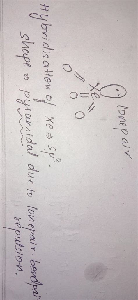 Draw the structures of XeO3 on the basis of VSEPR theory.. - Brainly.in