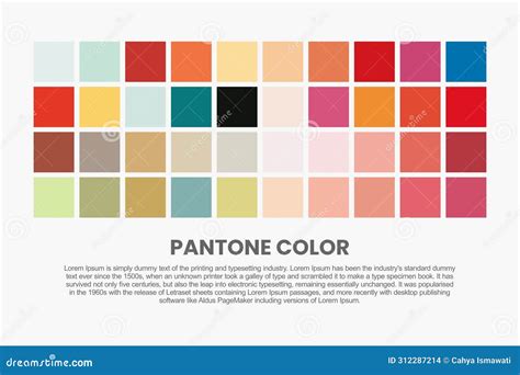 #5 Color Palette. Table Color Shades. Color Harmony. Trend Colors. Vector Illustration Stock ...