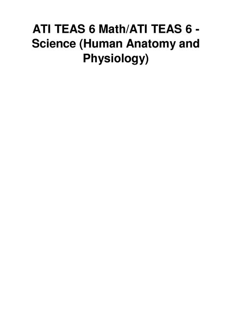 SOLUTION: Ati teas 6 mathati teas 6 science human anatomy and ...