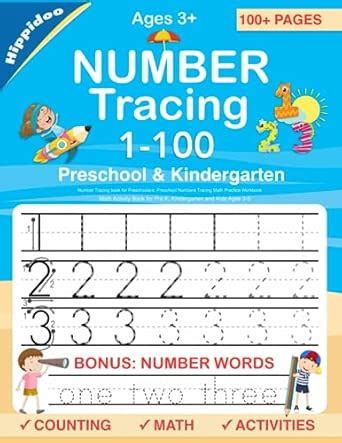 Number Tracing book for Preschoolers: Preschool Numbers Tracing Math ...