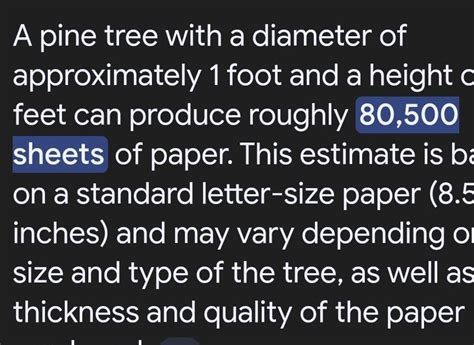13) A pine tree can produce about Paper Sheet - Brainly.in