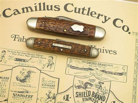 Antique 1920’s Camillus Cutlery Pocket Knives Bovine Bone Handles – Lot ...