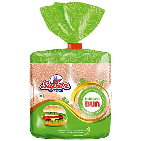 Buy Super Burger Bun - Extra Soft, Rich In Fibre Online at Best Price ...