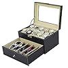 Styleys 2 Tier Watch Box Watch Organizer Box Watch Case Men Women ...