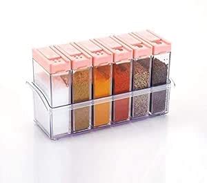 Buy VENTURA PRODUCTS Pepper Salt Spice Masala Jar Rack Box Storage ...