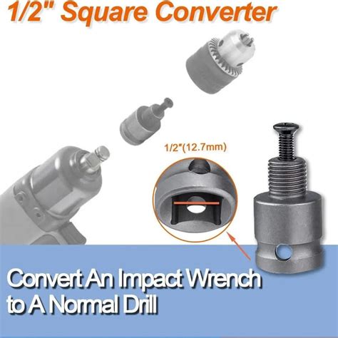 JPT 1/2 Inch Square Drive To 20UNF Drill Chuck Socket Adapter Impact W