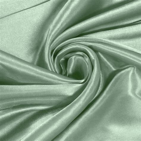 Amazon.com: Ersmak Sage Green Satin Fabric by The Yard, 60" Wide Shiny ...