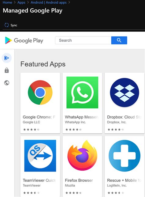 Image result for Intune Android App Store