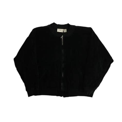 【OTSU】1990's short length velour zip up quilting blouson -11878- | cv