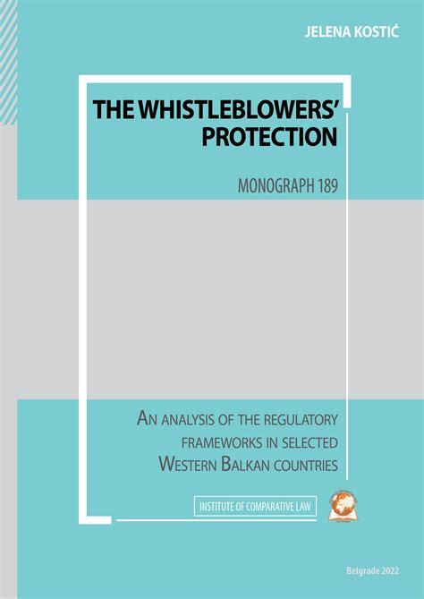 The whistleblowers' protection: An analysis of the regulatory ...