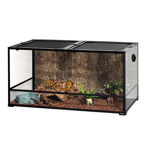 Buy REPTIZOO Large Reptile Terrarium 120 Gallon, Tall & Wide Tempered ...