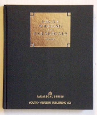 Legal writing for paralegals : Amazon.in: Books