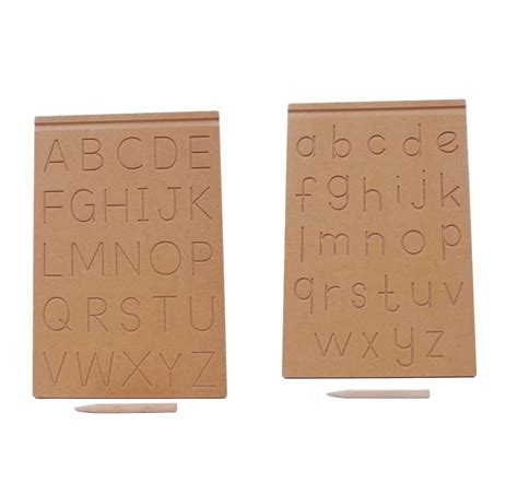 Wooden Alphabet Learning Tray – Small & Capital Letters Tracing Board ...