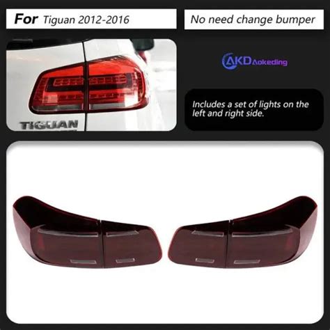 VW Tiguan Tail Lights 2012-2016 Tiguan LED Tail lamp light LED DRL Dyn