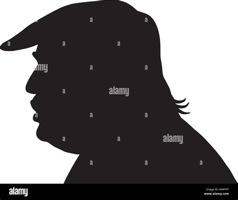 Donald Trump Silhouette Vektor Stock-Vektorgrafik - Alamy