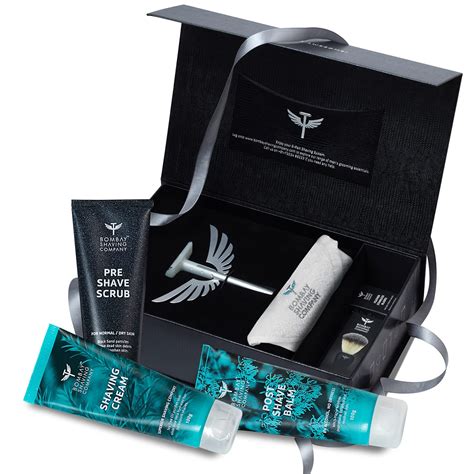 Bombay Shaving Co 6-In-1 Shaving & Grooming Kit | Silver Metal ...