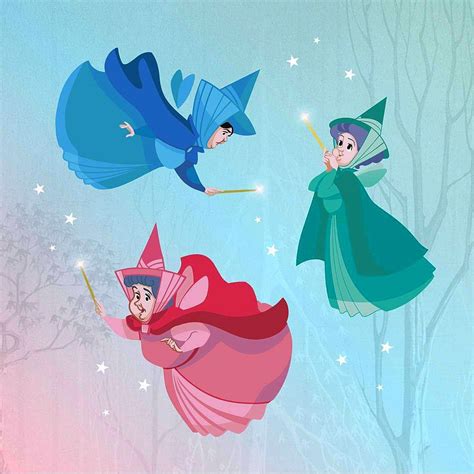 Sleeping beauty 3 fairies | Sleeping beauty godmother, Disney art ...