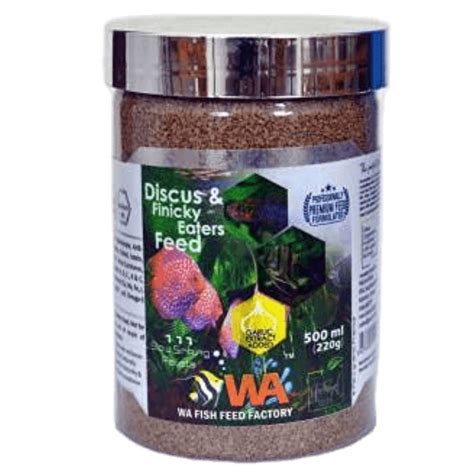 Buy WA Discus & Finicky Eaters Fish Food, 500ml (220g) | Garlic Extract ...
