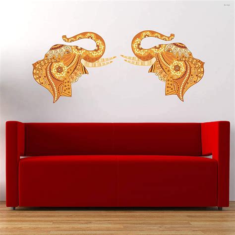 Sticker Hub Traditional Elephant Design Wall Stickers BS378 : Amazon.in ...