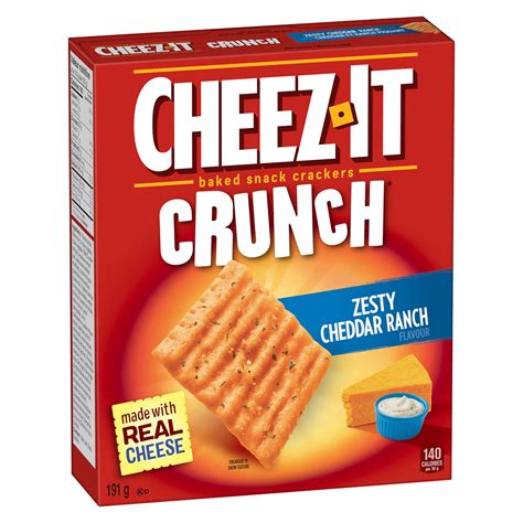 Cheez-It Crunch* Zesty Cheddar Ranch Flavour Crackers - SmartLabel™