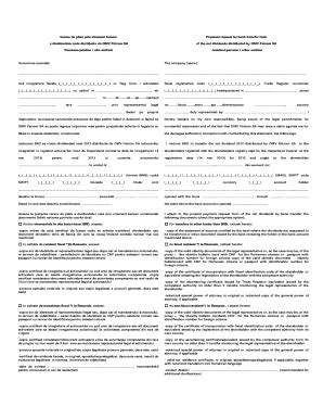 Fillable Online Payment request by bank transfer form a dividendelor ...