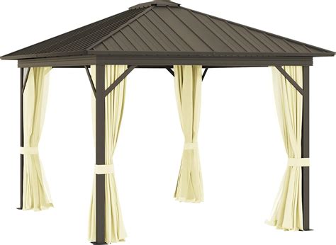 Outsunny 10' x 12' Hardtop Gazebo with India | Ubuy