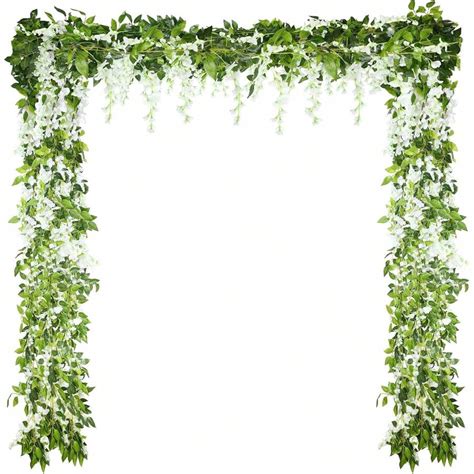 1/4 Pcs Artificial Flowers Garland,Total 28.8ft Artificial Wisteria ...