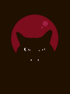 Download wallpaper 240x320 cat, fangs, dark, art, vector old mobile ...