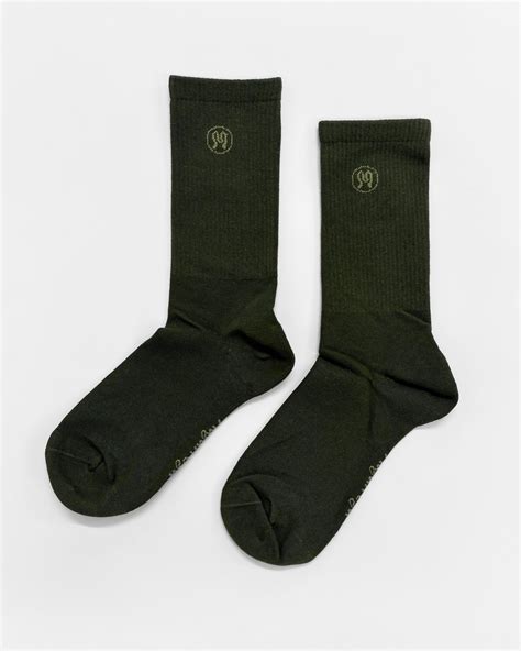 Zoe Deep Olive Socks – Maya Freya