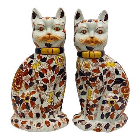 Early 20th Century Antique Chinese Imari Hand Painted Porcelain Cats ...