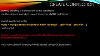 Image result for Python MySQL Connectivity Project with Output