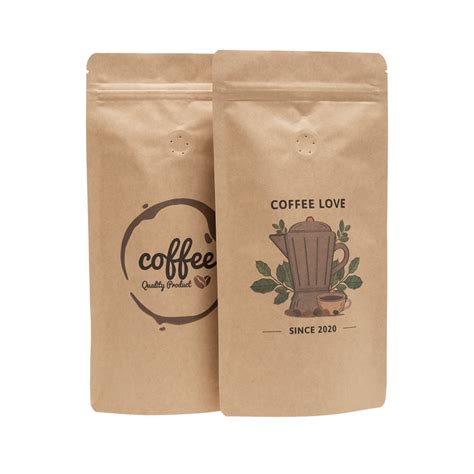 32 Oz Coffee Bags With Valve | Size 9 x 13 1/2 x 4 3/4 inches - KimEcopak