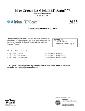 Fillable Online Blue Cross Blue Shield FEP Dental. A Nationwide Dental ...