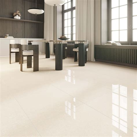 Vanilla Bianca Polished Porcelain Tile | White porcelain tile ...