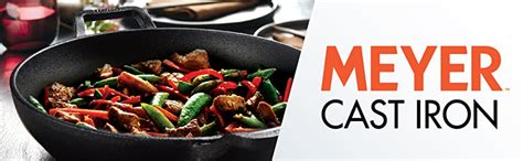 Meyer Pre Seasoned Cast Iron 30cm Kadai/Wok with Glass Lid– PotsandPans ...