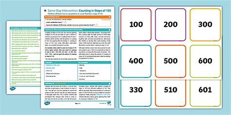 👉 Year 3 Maths Same-Day Intervention: Counting in Steps of 100
