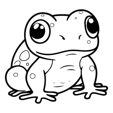 Cartoon de grenouille isolé sur un fond blanc illustration vectorielle ...