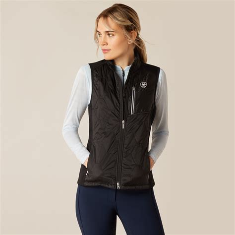 Women's Ariat Vest, Fusion Insulated, Black - Chick Elms Grand Entry ...