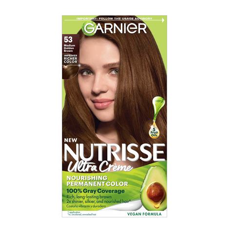Garnier Nutrisse Nourishing Hair Color Creme - 53 Medium Golden Brown ...