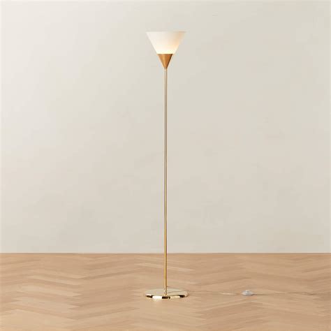 Martina Polished Brass Floor Lamp | CB2 Canada