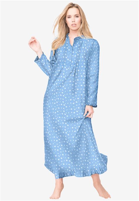 Long Flannel Nightgown | Woman Within